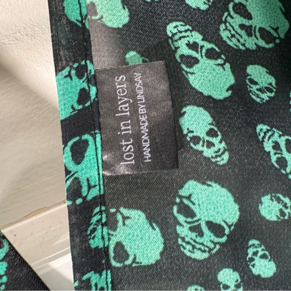 Lost in Layers Skull Print Kimono Cover up One size - Picture 7 of 9